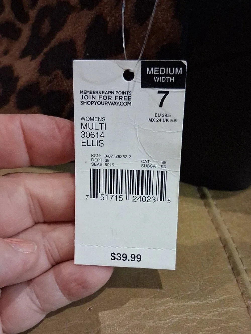 Jaclyn Smith Leopard Print Wedge Ankle Boots with Buckle Straps